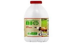Carrefour Bio 1L Bouteille De Lait Entier Crf