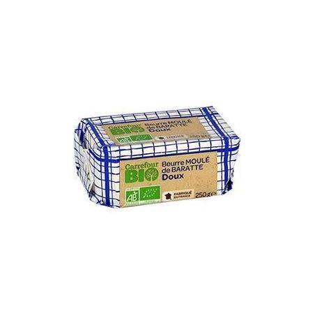 Carrefour Bio 250G Beurre Moulé Doux Crf