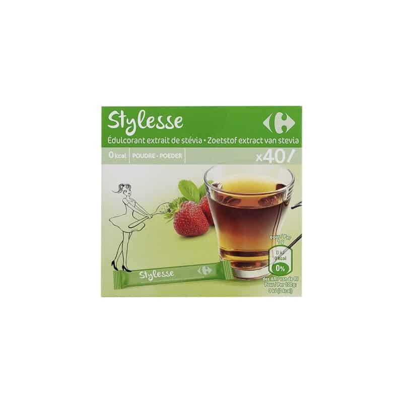 Carrefour 40 Stiks Edulc.Pdre Stevia Crf