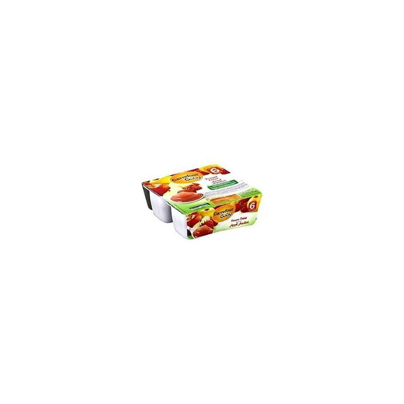 Carrefour Baby 4X Compote Pomme Fraise Crf Bb