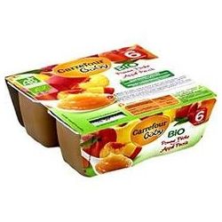 Crf Baby Bio 4X100G Compote Pomme/Pêche