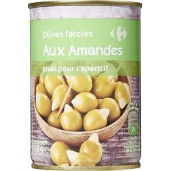 Carrefour 120G Boîte D'Olives Farcies Aux Amandes Crf