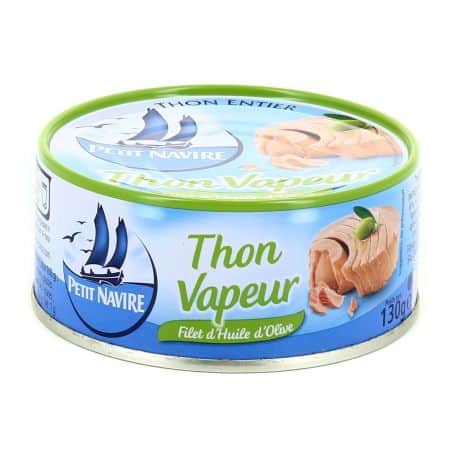 Petit Navire Thon Vapeur À Huile D'Olive : La Boite De 130 G