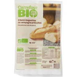 Carrefour Bio 250G Demi Baguette Précuite Crf