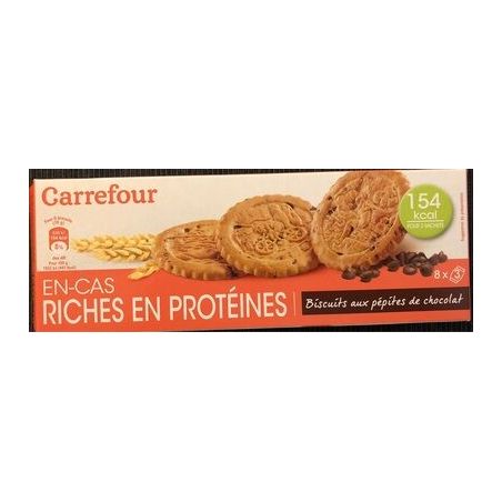 Carrefour 140G Biscuits Hyperproteinés Aux Pépites De Chocolat Crf