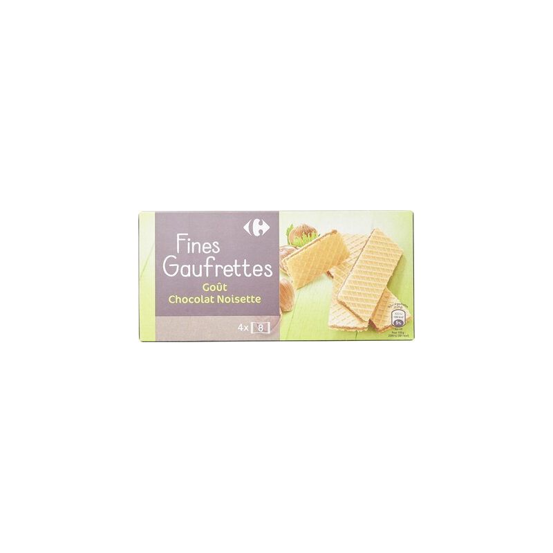 Carrefour 160G Gaufrettes Aux Noisettes Crf