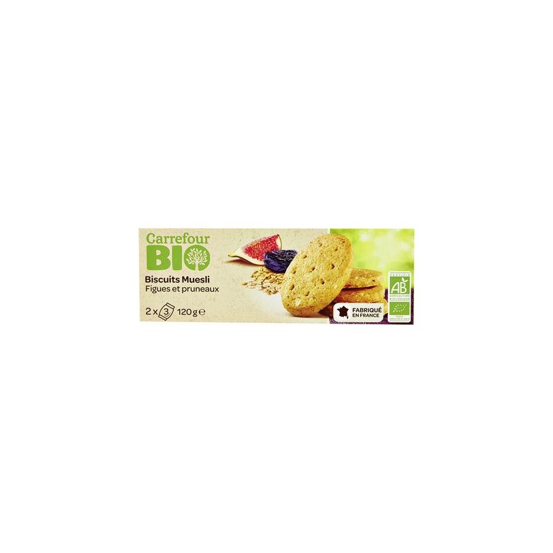 Carrefour 120G Bisc Muesli Prun Bio Crf