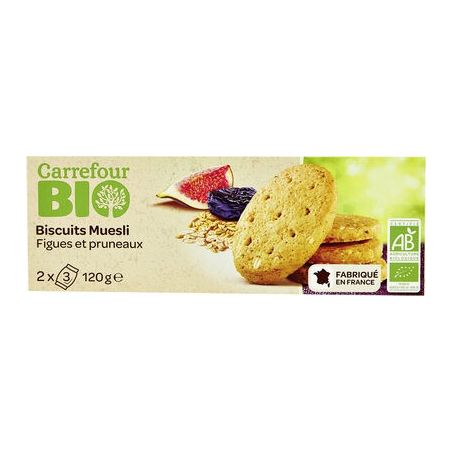 Carrefour 120G Bisc Muesli Prun Bio Crf