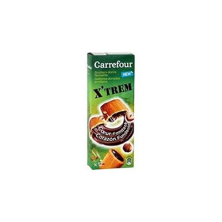 Carrefour 225G Biscuits Goûters Dorés Chocolat Noisettes Crf