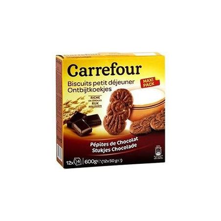 Carrefour 600G Biscuits Petit Déjeuner Au Pépites De Chocolat Crf