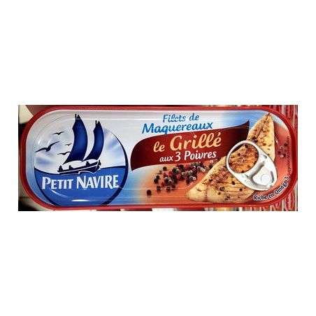 Petit Navire Bte 110G Filets De Maquereaux 3 Poivres