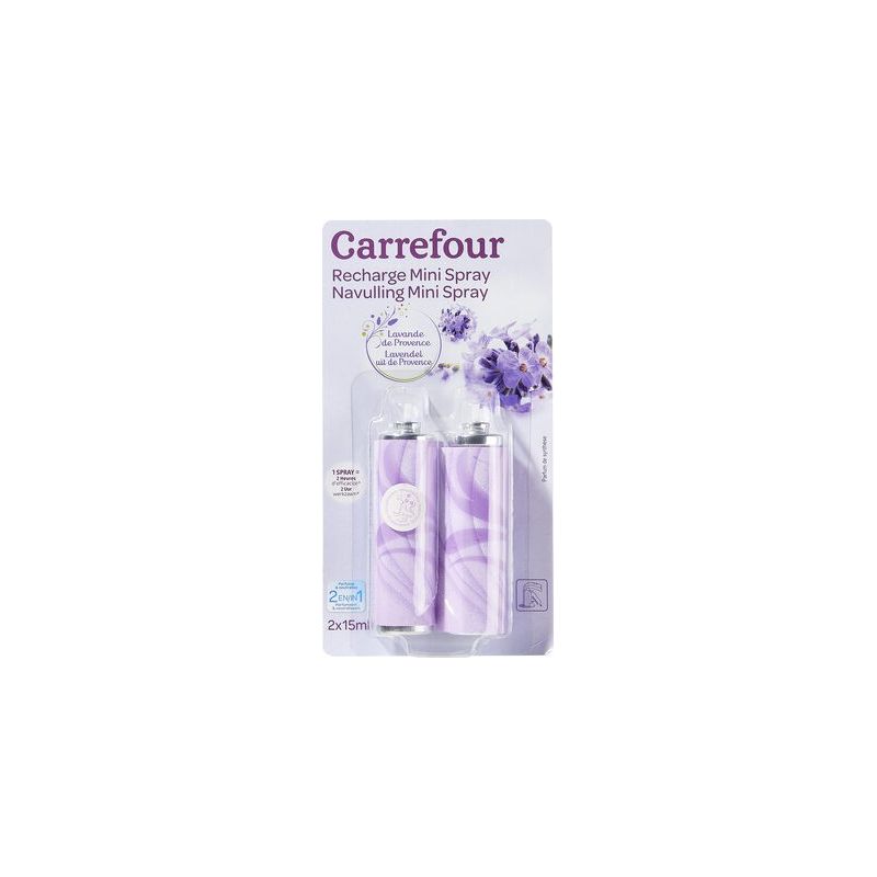 Carrefour 2X15Ml Spray Rech.Lavande Crf