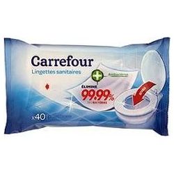 Carrefour 40 Lingette Sanitaire Crf