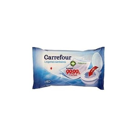 Carrefour 40 Lingette Sanitaire Crf
