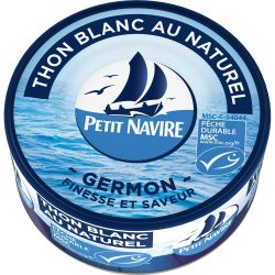 Petit Navire Thon Blanc Au Naturel Pêche Durable : La Boite De 112 G Net Égoutté