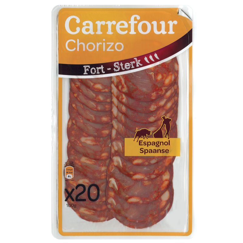 Crf Cdm 100G Chorizo Fort X20 Tranches