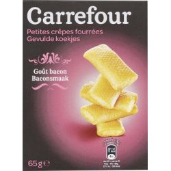 Carrefour 65G Biscuits Apéritifs Petites Crêpes Au Bacon Crf