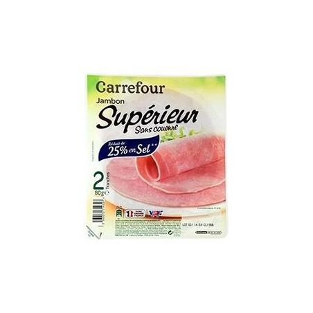 Crf Extra 80G Jambon Supérieur -25% Sel