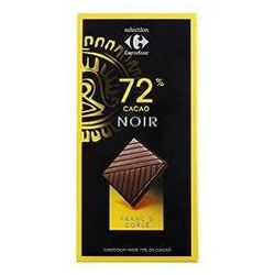 Carrefour Selection 80G Tablette Chocolat Noir 72% Cacao Crf Sélection