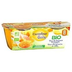 Carrefour Baby 2X200G Bol Car/Pdt/Sau.Bio Crf