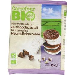 Carrefour Bio 60G Mini Galettes De Riz Au Chocolat Lait Crf