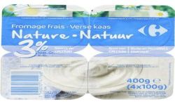 Carrefour 4X100G From Frais Nat 3% Crf