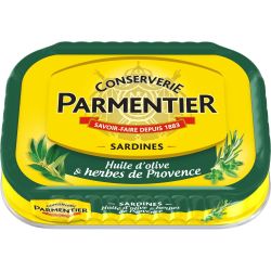 Parmentier Sardines Huile Olive Et Herbes De Provence : La Boite 135G