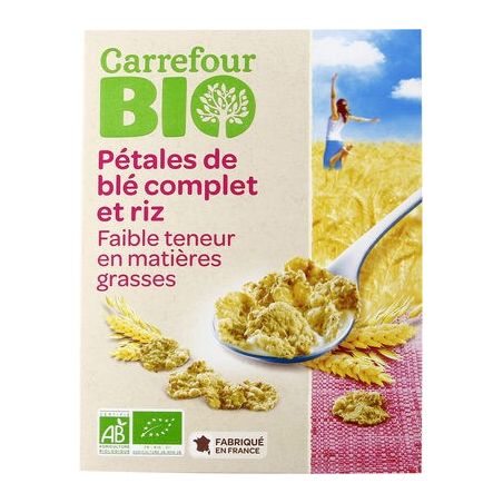 Carrefour Bio 300G Céréales Pétales De Blé & Riz Crf