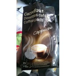 Carrefour 168G Dosettes De Café Cappuccino + Sticks X8 Crf