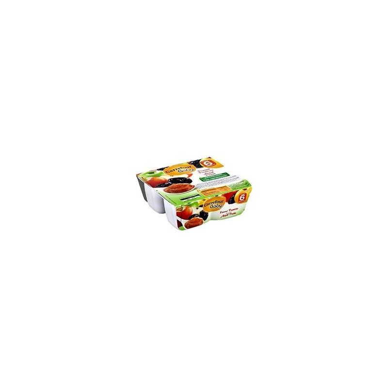 Carrefour Baby 4X100G Comp Pom/Pruneau Crf Bb