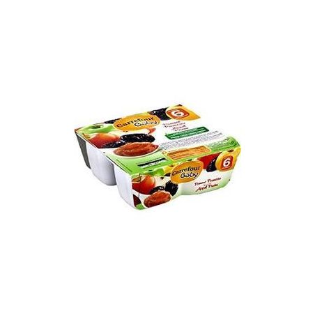 Carrefour Baby 4X100G Comp Pom/Pruneau Crf Bb