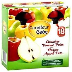 Carrefour Baby 4X90G Grdes Pomme Poire Crf Bb