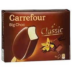 Carrefour 300G Glace Vanille Enrobée De Chocolat X4 Btonnets Géants Crf