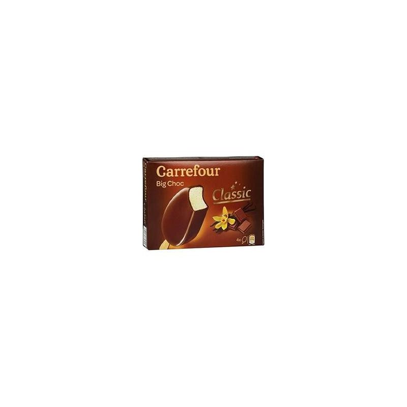 Carrefour 300G Glace Vanille Enrobée De Chocolat X4 Btonnets Géants Crf