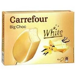 Carrefour 300G Glace Chocolat Blanc X4 Btonnets Géants Crf