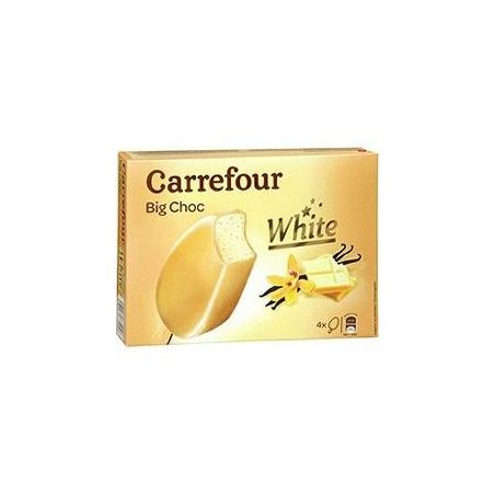 Carrefour 300G Glace Chocolat Blanc X4 Btonnets Géants Crf