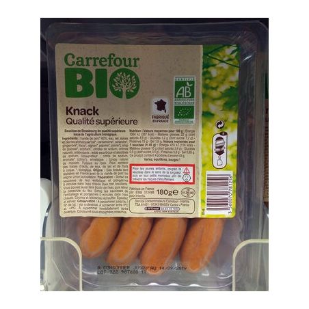 Carrefour Bio 180G X4 Knacks Crf