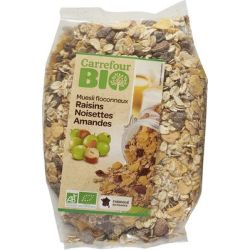 Carrefour Bio 500G Muesli Raisin Nois.Crf B