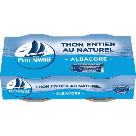 Petit Navire Thon Naturel : Le Lot De 2 Boites 56G