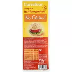 Carrefour No Gluten 270G Pains Burger Sans Crf