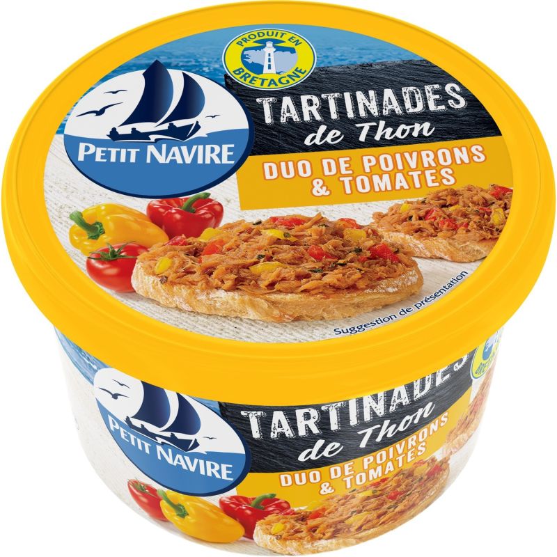 Petit Navire Tartinades De Thon Poivrons & Tomates : Le Pot 125G