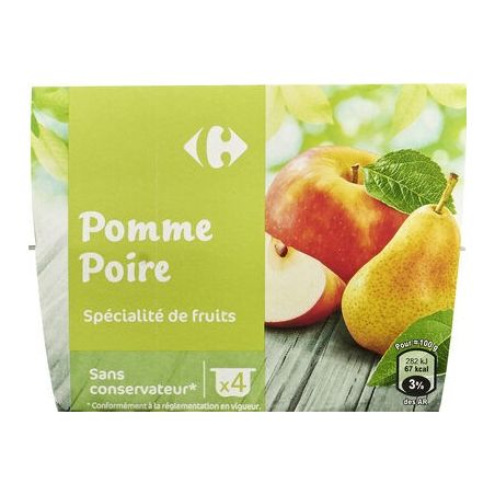 Crf Classic 4X100G Compote Pomme/Poire