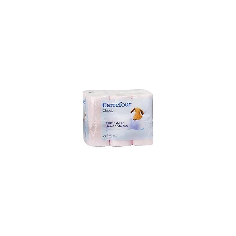 Crf Cdm X12 Rouleaux Papier Hygiénique 2 Plis Rose Confort