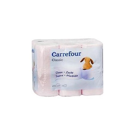 Crf Cdm X12 Rouleaux Papier Hygiénique 2 Plis Rose Confort