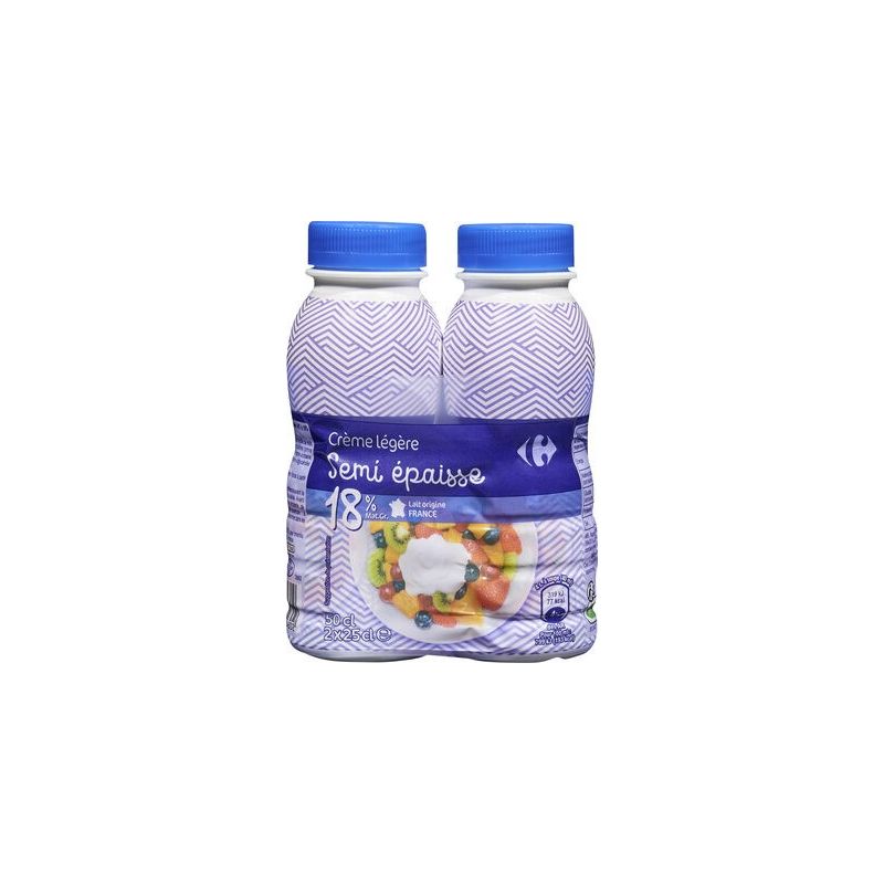Crf Cdm 2X25Cl Crème Semi-Epaisse Légère 18% Mg