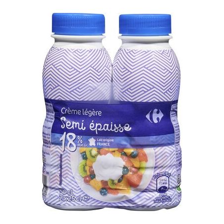 Crf Cdm 2X25Cl Crème Semi-Epaisse Légère 18% Mg