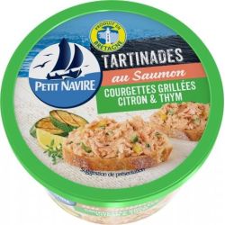 Petit Navire Tartinades De Saumon Courgettes Grillees Citron Et Thym 125G