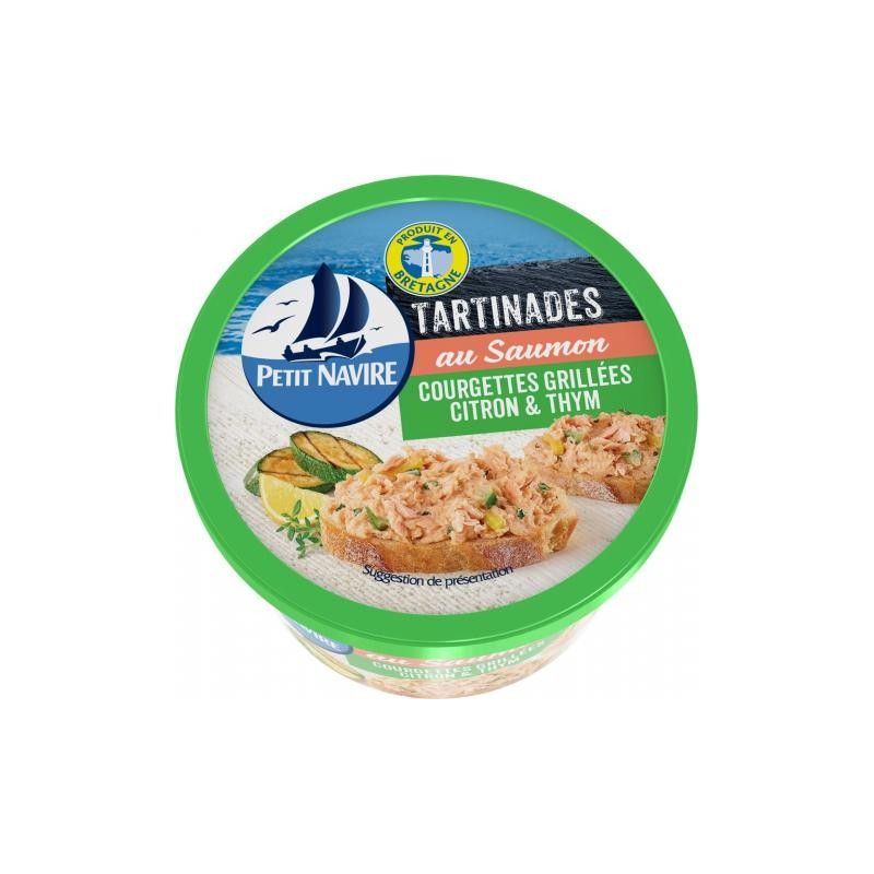 Petit Navire Tartinades De Saumon Courgettes Grillees Citron Et Thym 125G