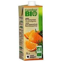 Carrefour Bio 1L Brique De Pur Jus D'Orange Crf
