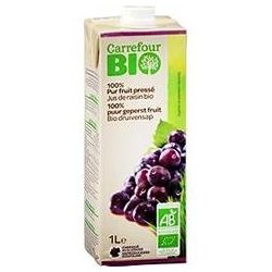 Carrefour Bio 1L Brique De Pur Jus Raisin Crf